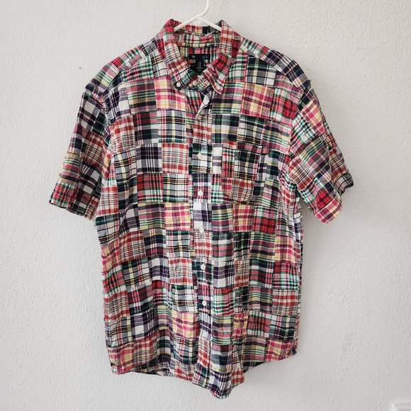 Cino Multi Madras Plaid Button Down Shirt main image 1